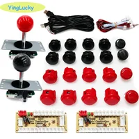 Arcade 2 jugadores Kit de retardo cero Mando Arcade codificador Usb a Pc Rasberry Pi SANWA botón Joystick Usb Arcade gabinete