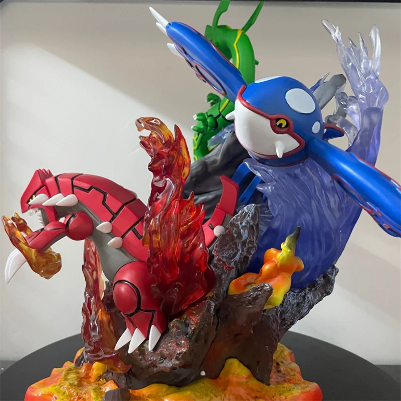 Pokemon Groudon Rayquaza Kyogre 35cm Emit Light Evolutionary Scene