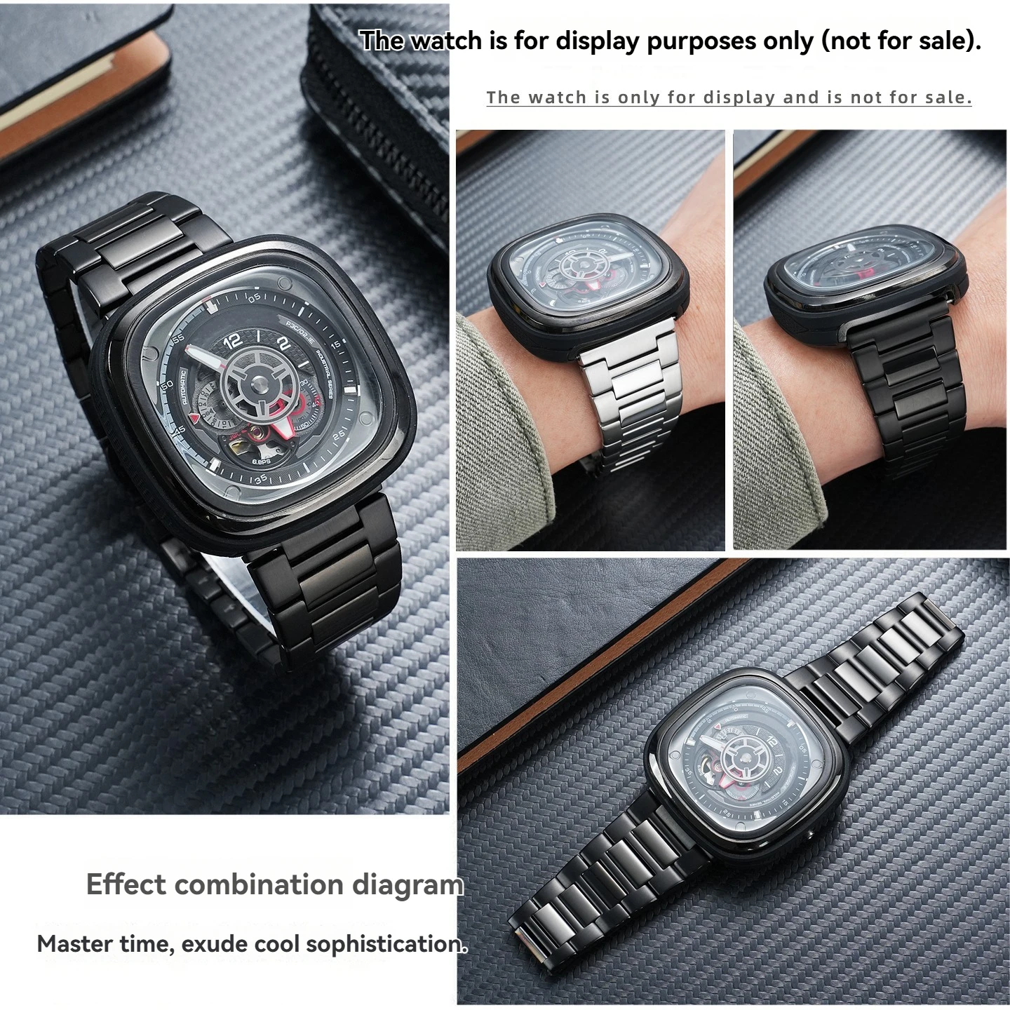 For Seven on Fridays Watch Solid Stainless Steel Strap T1/01/T2/T3 Series Metal Watch Chain Diesel Men's Strap Watchband 26mm
