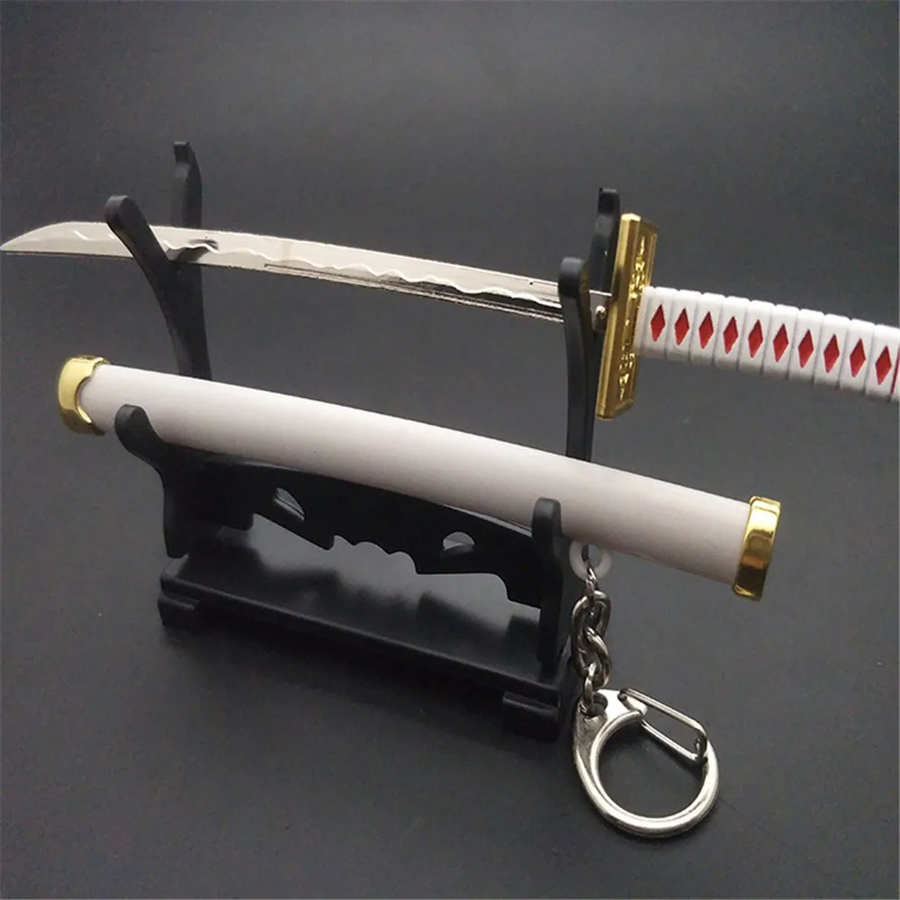 2022 New 7 Styles Roronoa Zoro Sword Keychain For Women Men Buckle Toolholder Scabbard Katana Sabre Car Keyrings Gift Key Chains