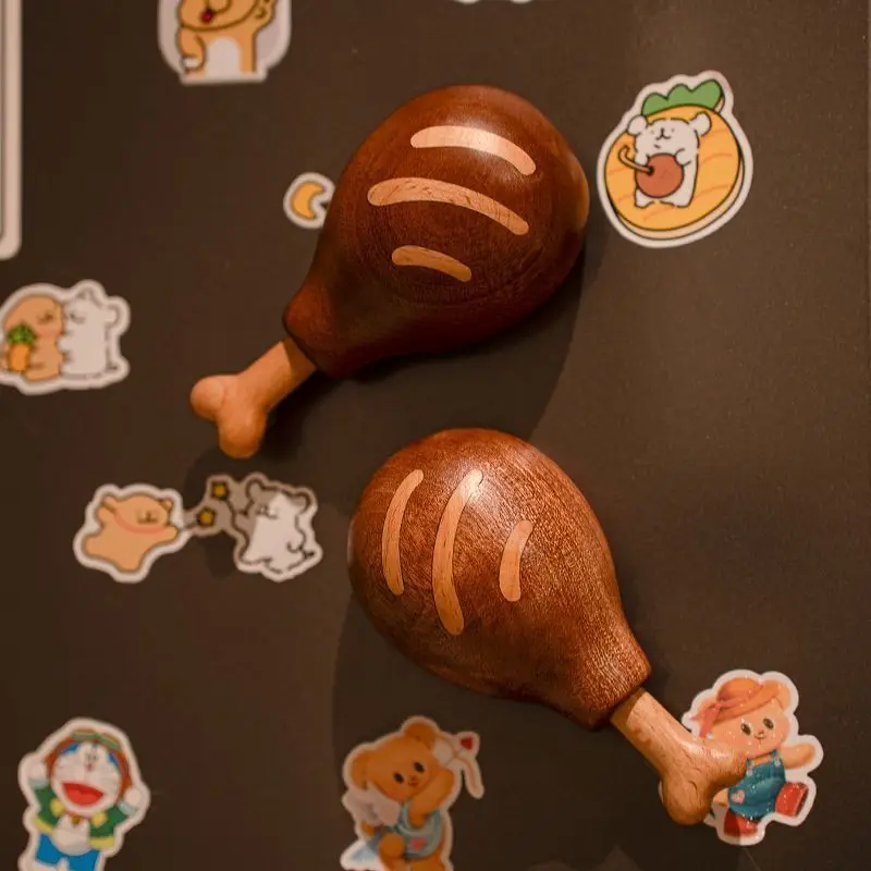 Chicken leg solid wood bottle opener beer bottle opener magnetic household refrigerator magnet personalized table decoration