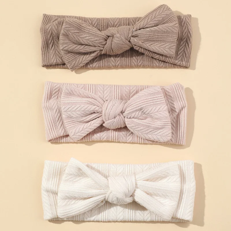 3pcs/set Knit Baby Headbands Bow Elastic Soft Headbands for Baby Girl Children Turban Infant Kids Hair Accessories HB292