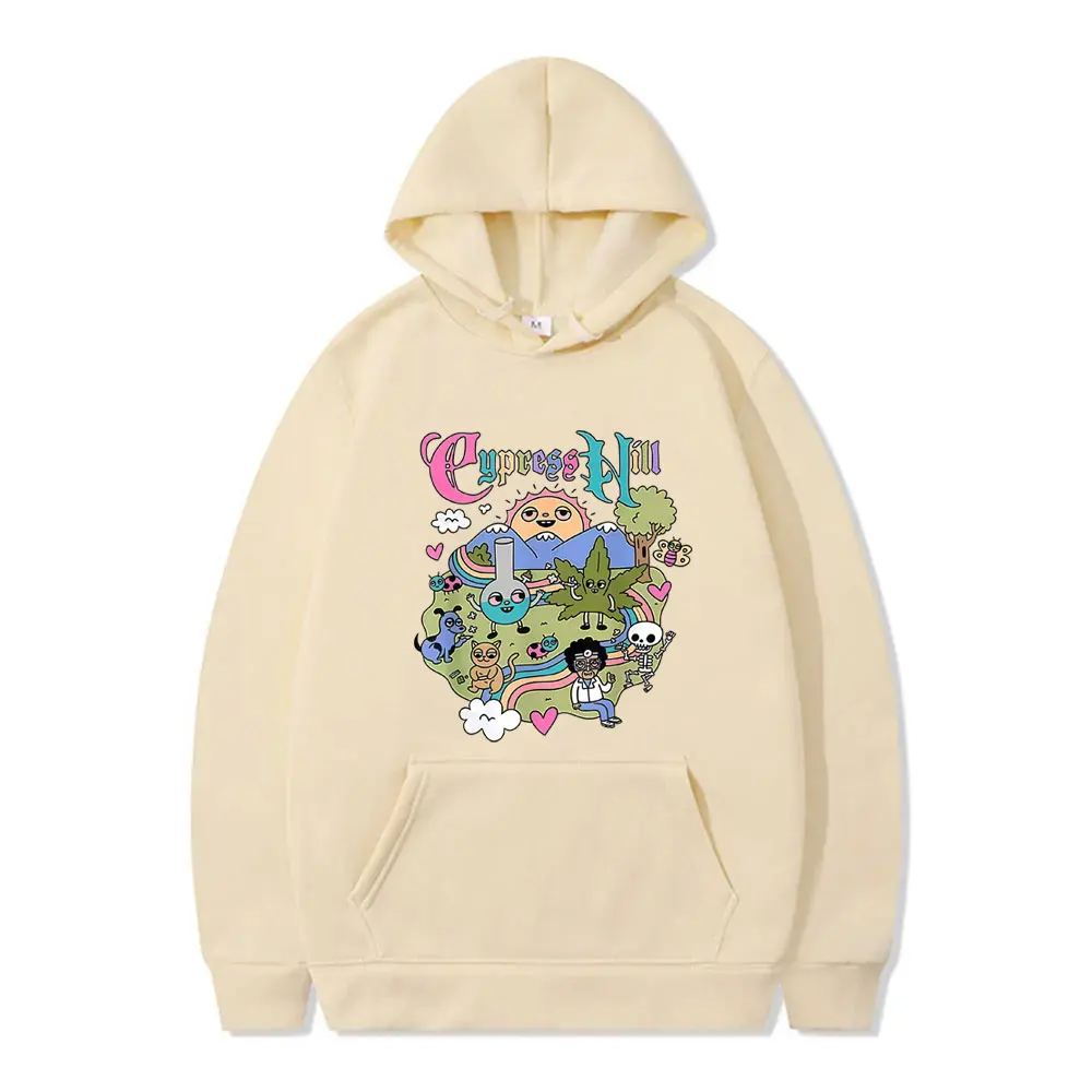 Rapper Cypress Hill Cartoon Style Graphic Hoodie Men Women Hip Hop Oversized Streetwear Unisex Casual Fleece Pullover Hoodies