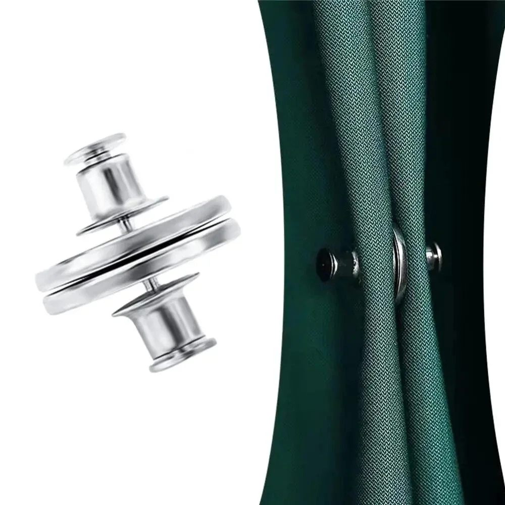 4/8 Pairs Curtain Magnetic Buckle Nail Free Curtain Prevent Light Close Button 20MM Magnet Clips