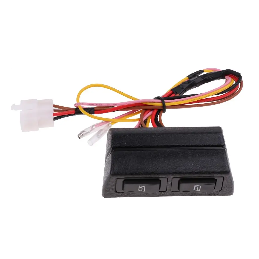 Universal Power Window Master Switch Black Button Controls for Driver Passenger Door Panel
