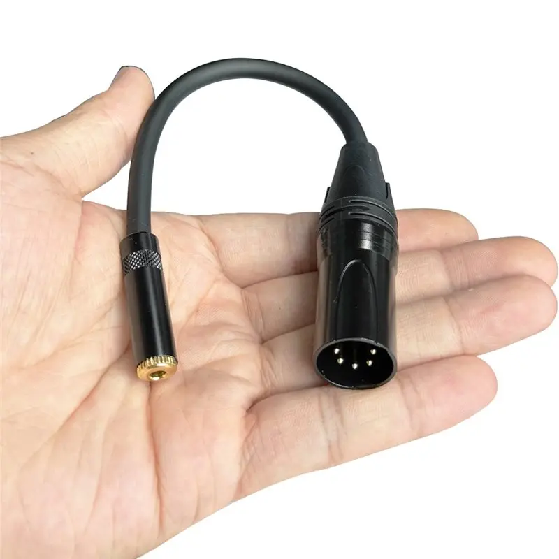 Male 5 Pin XLR Balance To 3.5Mm Female Audio Cable For Stage And Headphones