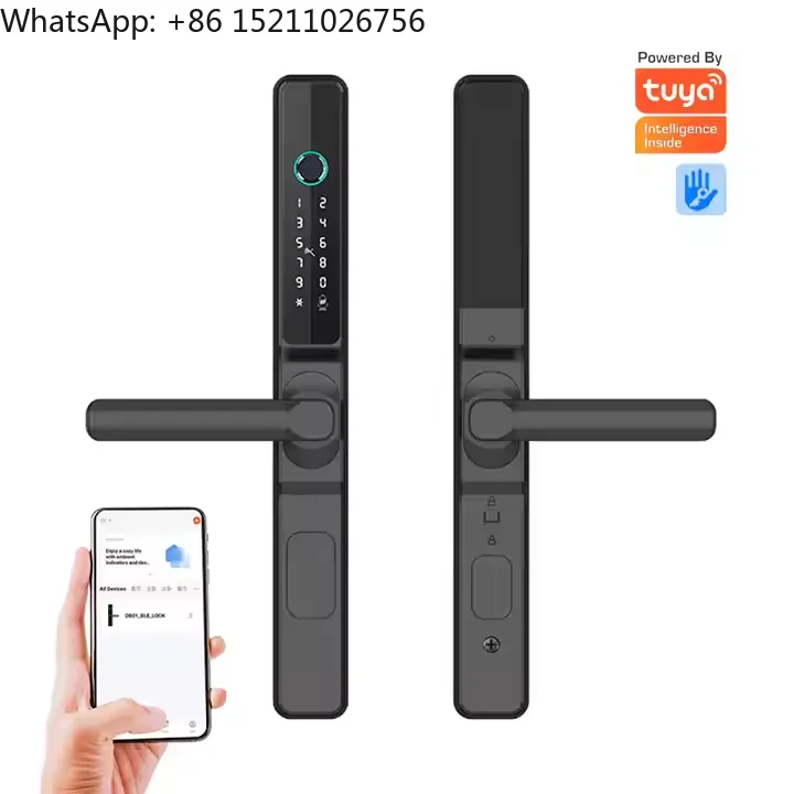 

Waterproof Smart TTLock App Broken Bridge -ligent Narrow Door Fingerprint Lock Tuya Wifi for Aluminum Sliding Door Lock