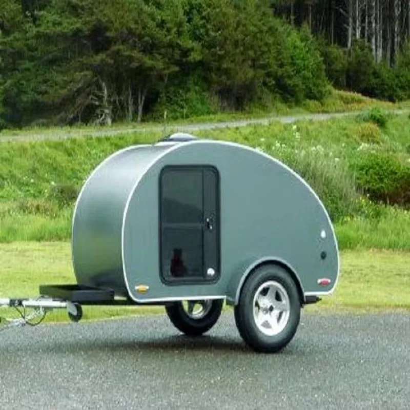 High Quality Aluminum BAREFOOT Teardrop Trailers Mini Camper Caravan Mobile Travel Home 4-6 Persons at Cheap Prices Customized