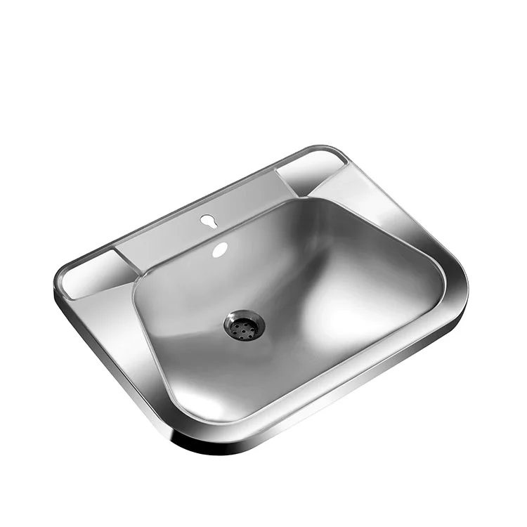 Factory Made Modern Hotel Public Restroom Stainless Steel Wash Trough Durable Low Price Toilet Hand Wash Basin
