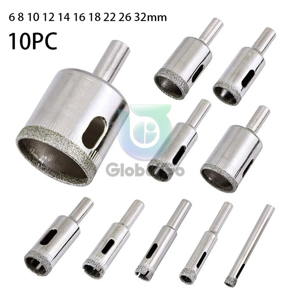 6-32mm Diamond Coated Center Drill Bits Marble Granite Vitrified Tile Hole Opener Diamond Drill Bit Hole Saw Tool