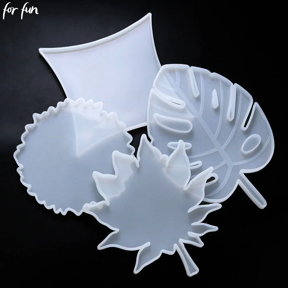 For Fun DIY Maple Leaf Silicone Molds Crystal Epoxy Resin Mold Coasters Cup Mat Mould Craft Ornamentation Home Table Decoration