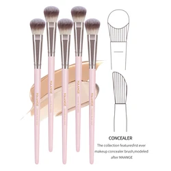 MAANGE 5pcs Professional Conceal Brushes Soft Dense Bristles Details Makeup Brushes Cosmetic Blending Tool for Beauty Daily Use