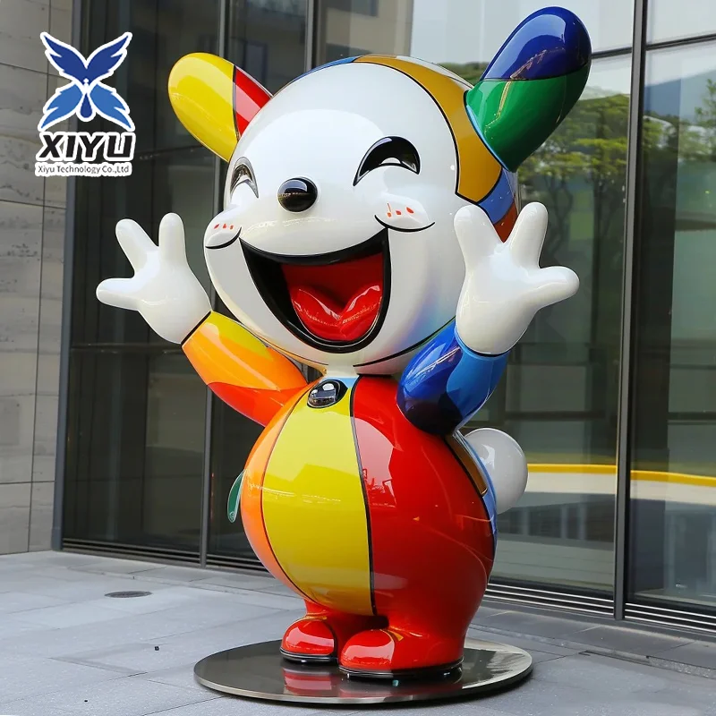 Custom Large Fiberglass cartoon animal model Shop welcome sculpture customization Large statue