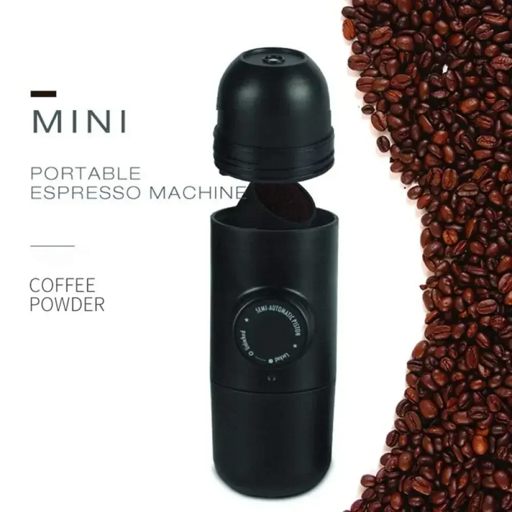 Portable High Quality Coffee Machine for Car & Home Espresso Machine for Outdoor Compatible Ground Coffee Mini Coffee Filter Pot