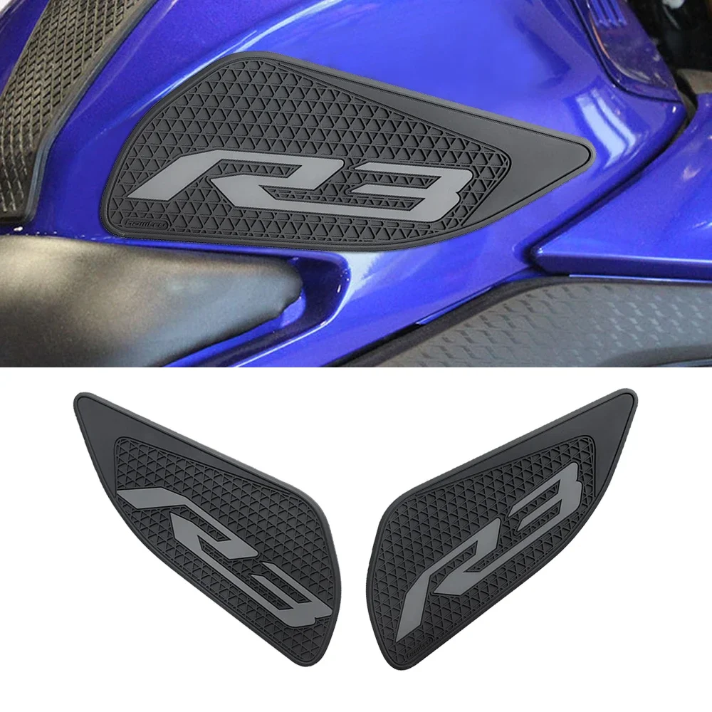 

For Yamaha R3 2019-2025 motorcycle modification accessories PVC anti slip side fuel tank pad tank pad sticker