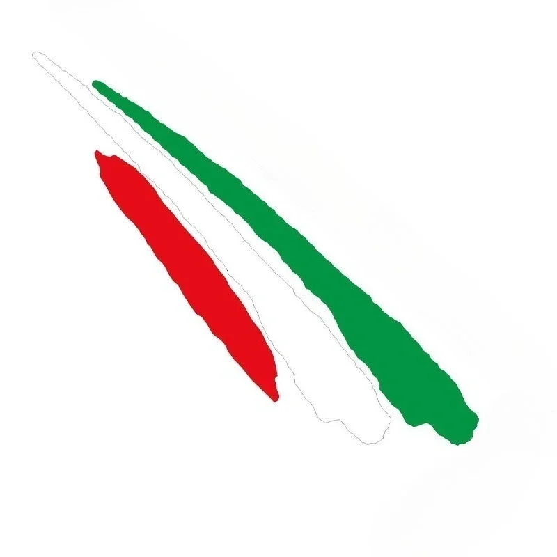 Red White Green Italian Flag Decal, Waterproof Self-adhesive Vinyl Sticker, Fashion Exterior Accessory for Car Motorbike Decor - view 6