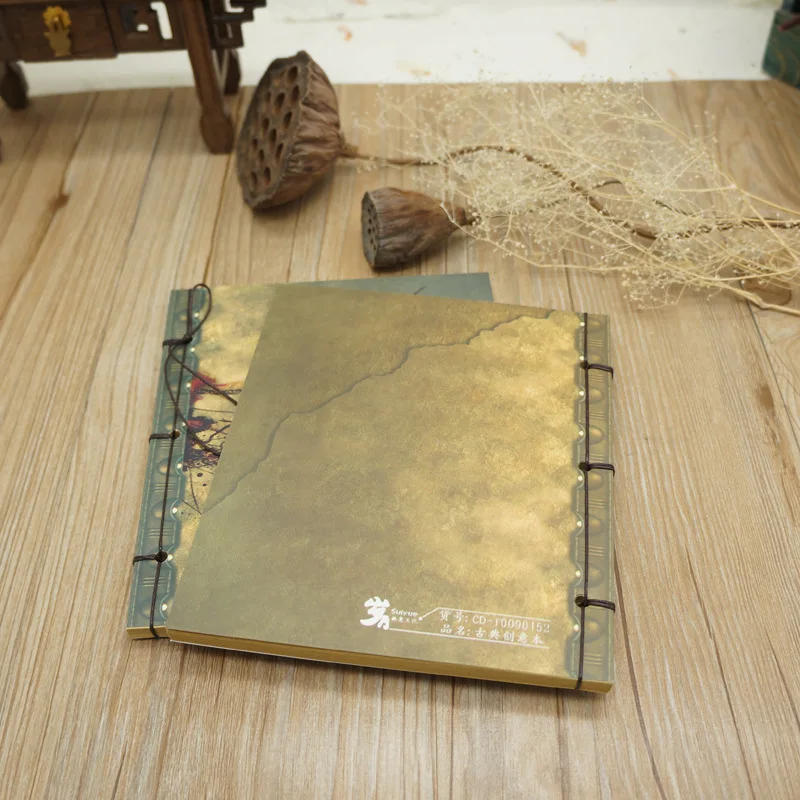 A6 Vintage Handmade Thread Bound Blank Notebook Journal School Office Stationery