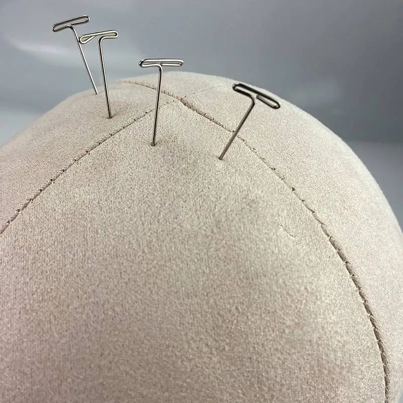 

32mm T Pins for Wig Making Stainless Steel T-Pins Wig Styling Pins Hair Extension Tool Sewing Craft Pins for Wig Blocks Wig Head