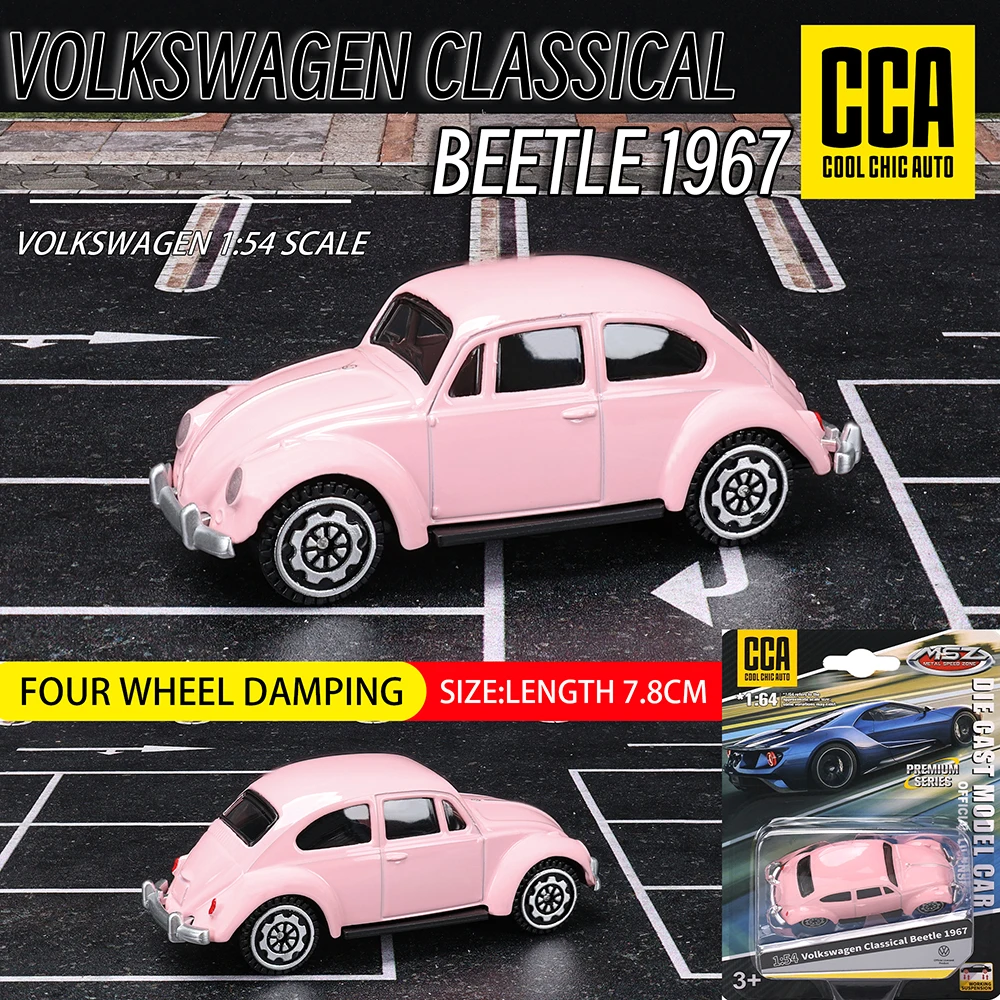 CCA MSZ 1:64 Volkswagen Beetle Exquisite hanging model classic car static car model alloy die-casting car model collection gift