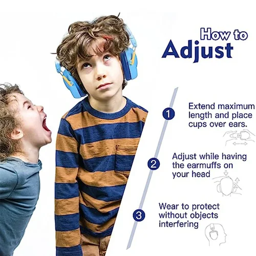 Imagen 2 del producto Orejeras con cancelación de ruido para niños: protección auditiva de 26 dB para niños pequeños y niños con autismo, comodidad mejorada