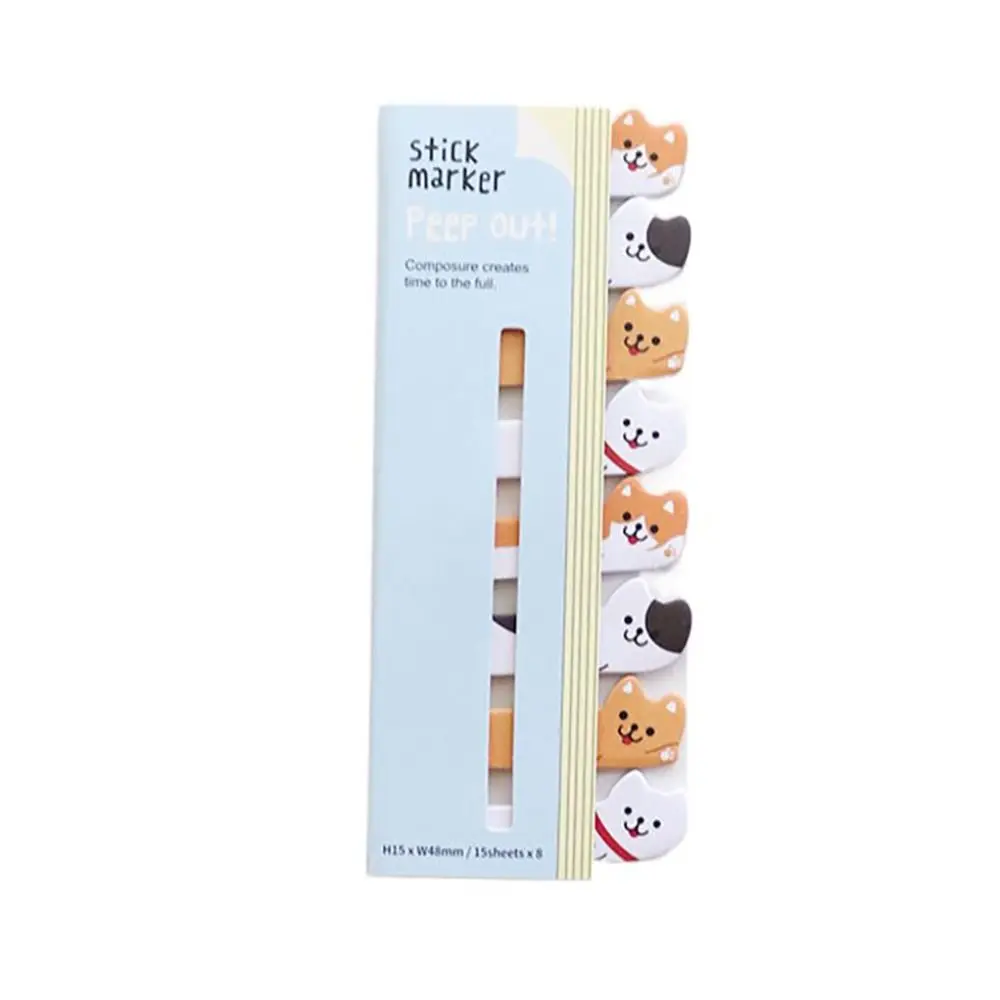 Kawaii Paper Cartoon Animals Marker Stationery Cartoon Bookmark Memo Pad