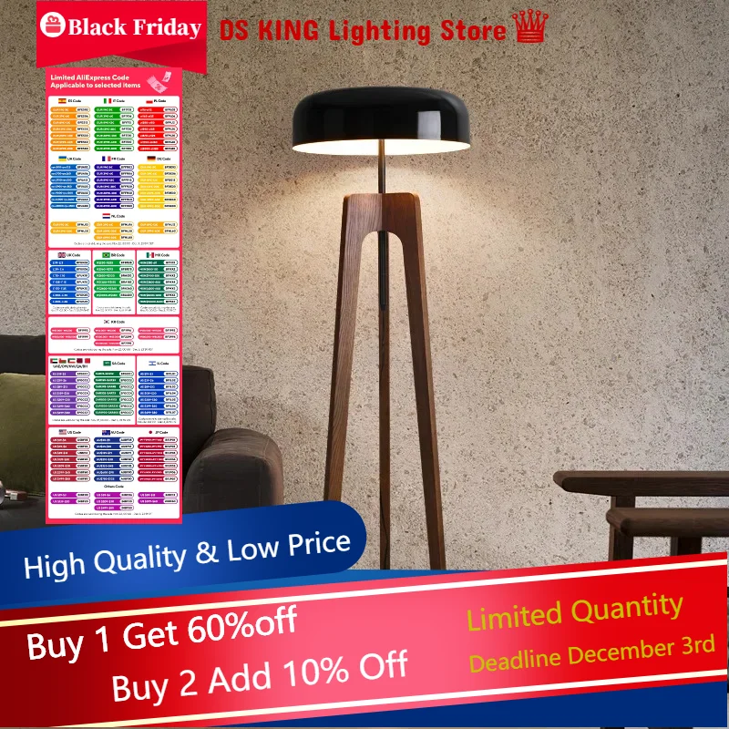 

Classical Floor Lamp Wood Lamp E27 Bulb Home Art Deco Atmosphere Lighting Hotel Bedroom Shop Farmhouse Light Fixture