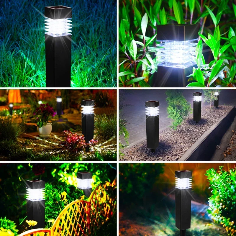 E2 1PCS Solar Night Light Decorative LED Garden Lights Solar Power Outdoor Waterproof Lawn Pathway Patio Decor Solar Lights Lamp