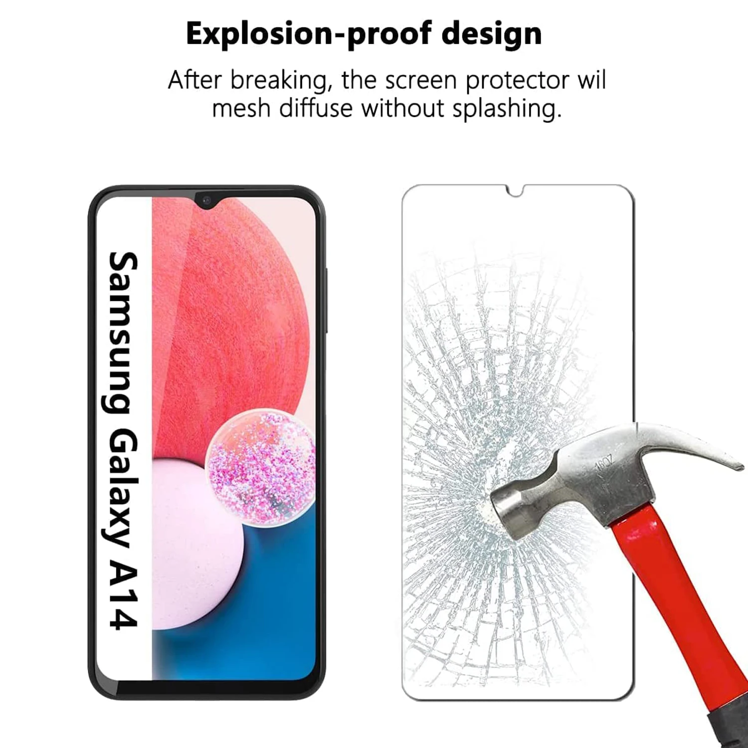 For Samsung Galaxy A14 4G 5G,2/4Pcs 9H Screen Protector HD Tempered Glass