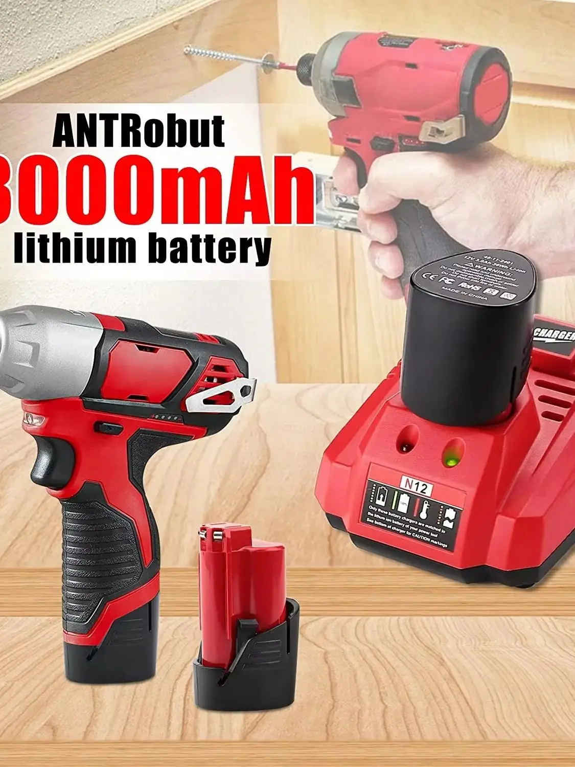 Nowa ładowarka do akumulatora litowo-jonowego Milwaukee M12 N12 3A szybkie ładowanie wymiana 48-11-2401 48-11-2402 C12B C12BX — zdjęcie produktu 7