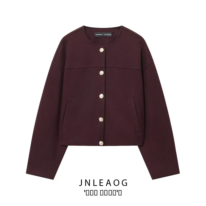 

Модный мягкий тюнер для женщин с золотыми пуговицами, осенний новый универсальный теплый длинный свек из полиэфирного волокна, круглый...