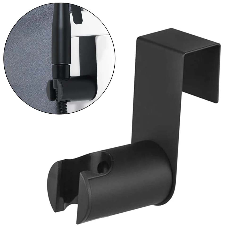 1Pcs Black Bidet Sprayer Holder Handheld Shower Head Stainless Steel Hook Strong Bear Toilet Bathroom Attachment Hanging Bracket