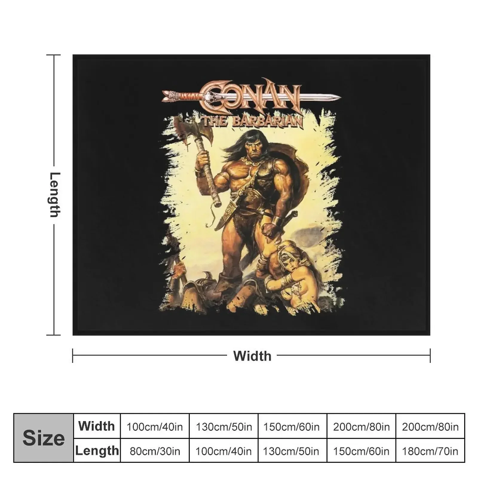 Conan the Barbarian Essential Throw Blanket Thins Furry Moving Summer Blankets