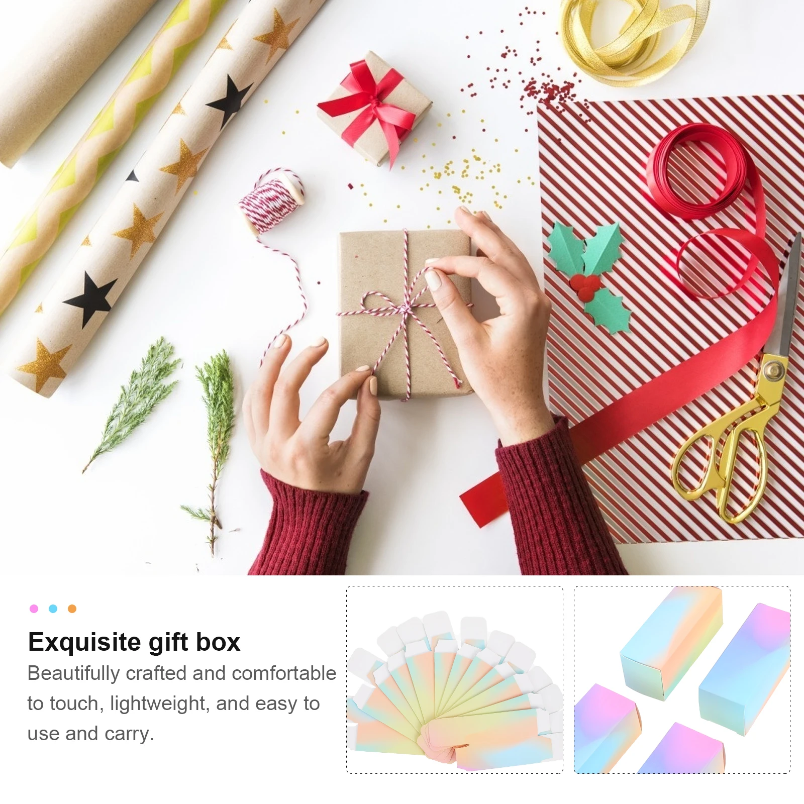 

Color Box Empty Lipstick Boxes Durable Paper Holder Lip Gloss DIY Containers Travel Storage Crafted Lightweight