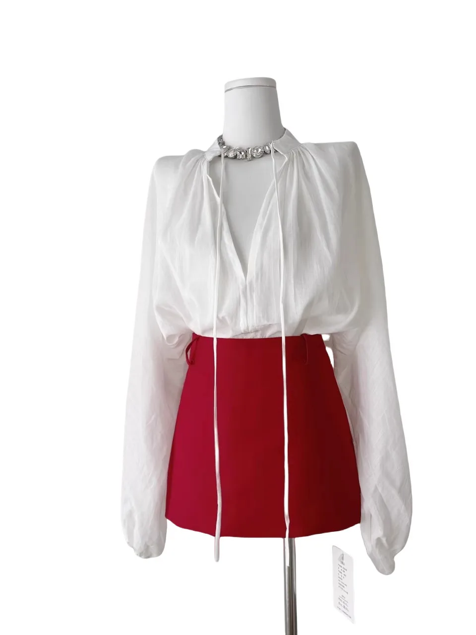 

Белый фонарь Sve irt Свободный повседневный универсальный тонкий женский летний топ с защитой от солнца V-Ne Long Sve No ket