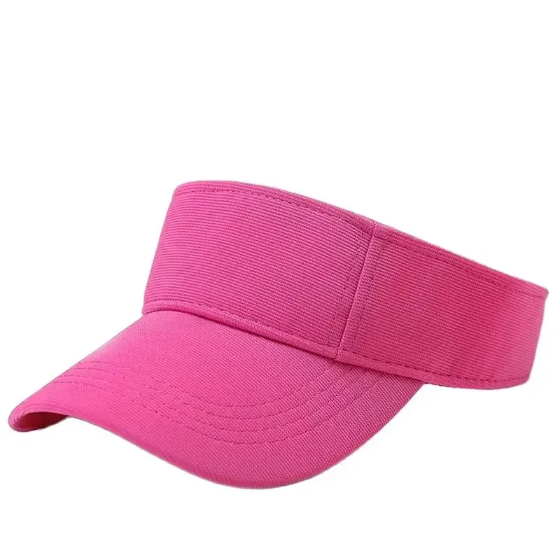 Plain Summer Sun Visor Caps Running Tennis Golf Visor Hats Sporty Style Black White Royal Blue Khaki Dusty Pink Turquoise Red