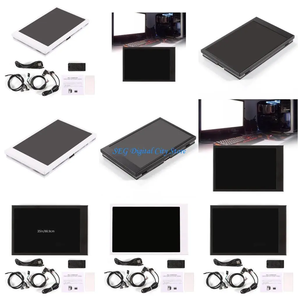 

U75B 3.5Inch USB Screen UsbC Sub Screen AIDA64 Computer Data Temperature Display