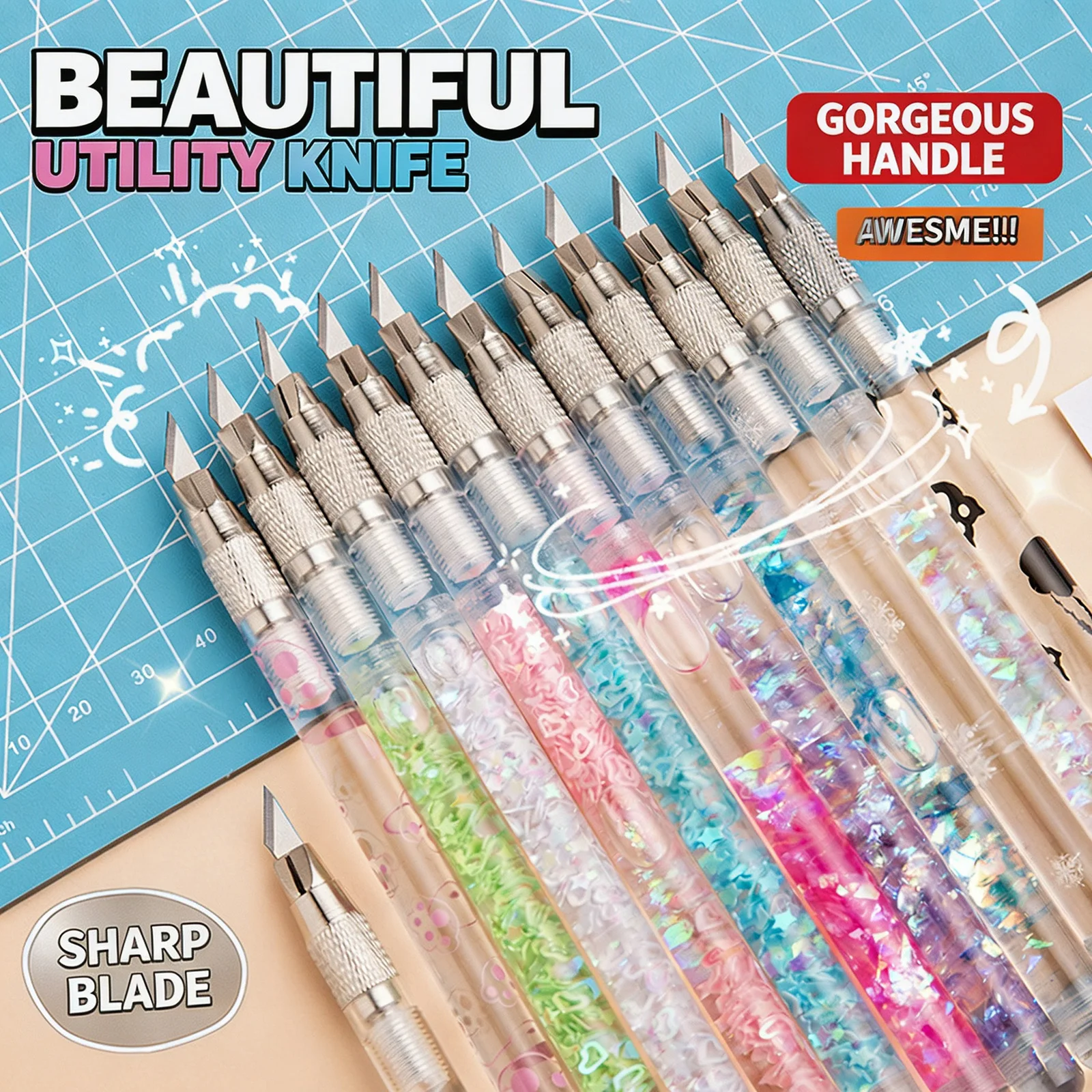Glitter Quicksand Carving Knife Tool, Precision Engraving Pen for Diamond Painting, Sand Art DIY Craft and Handmade Decoration