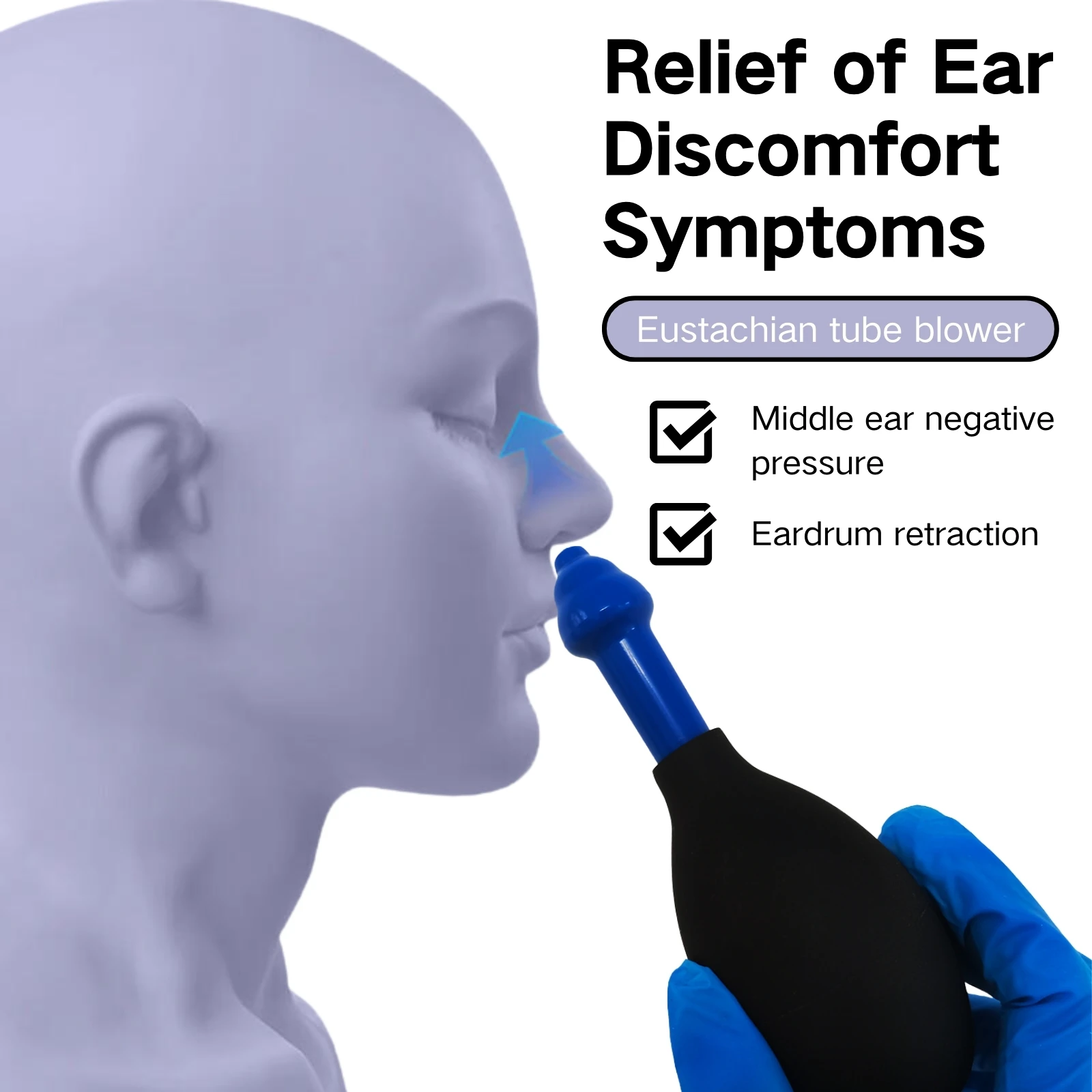 Eustachian Tube Unclogger, Balanced Ear Pressure Expander, Alleviates Ear Discomfort to Relieve Tinnitus and Earache