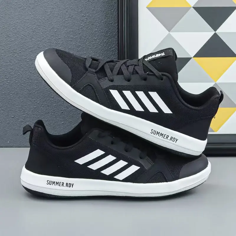 أحذية رياضية كاجوال أصلية للرجال من العلامة التجارية، أحذية جري خارجية كبيرة الحجم قابلة للتنفس مع سطح شبكي منسوج #3