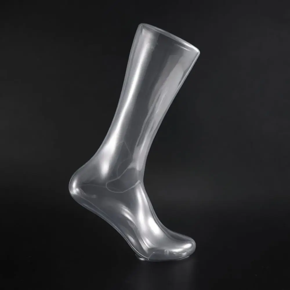 Inverted Magnetic Foot Display Mannequin Transparent Pvc Sock Holder Stand For Commercial Photography Props Exhibition