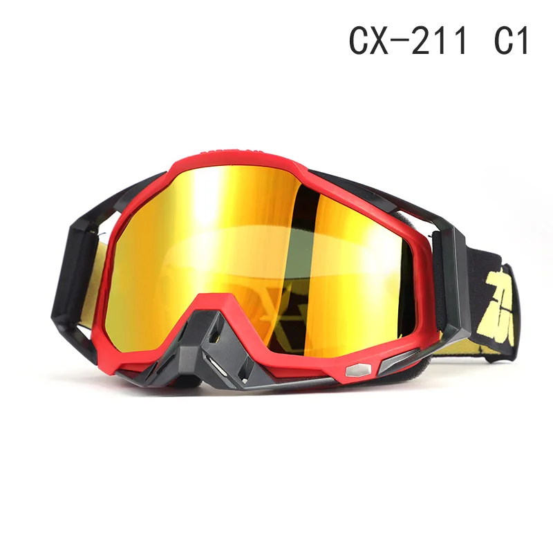 New Motorcycle Goggles for Off-Road Skiing, Windproof Dustproof UV400 Protection, Anti-Fog for Downhill Racing Riding Glasses