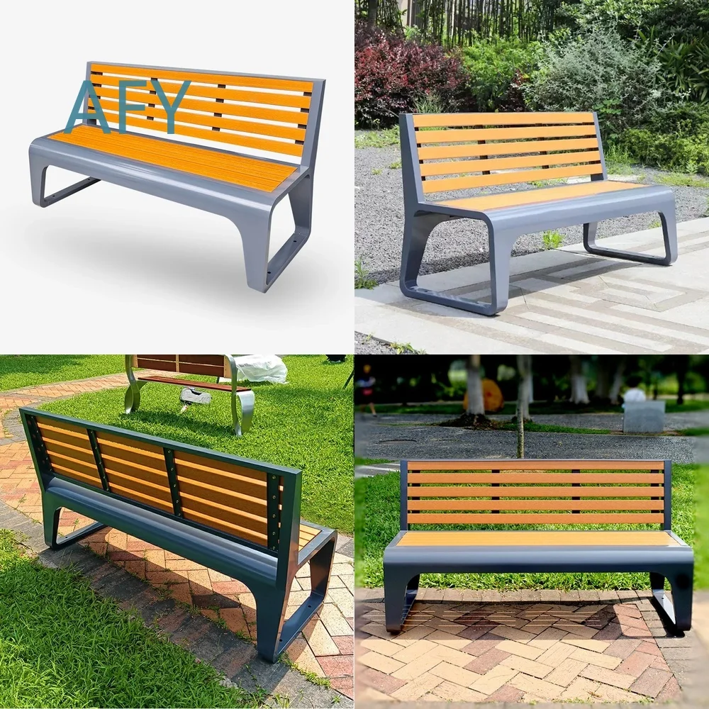 Metal Outdoor Bench for Gardens Patios Backyard Courtyard Seating Durable Weather Resistant Garden Furniture Outdoor Lounge