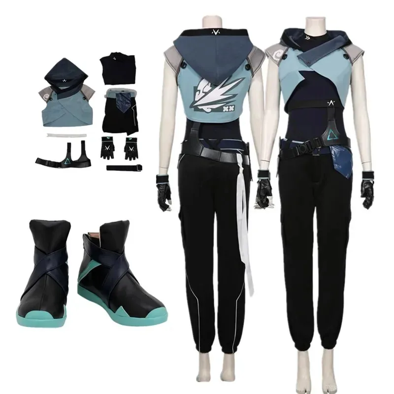 qa156XT8Женский костюм для косплея Valorant, обувь Jett, ботинки, комбинезон, наряды для Хэллоуина, карнавала, вечеринки, костюм для ролевых игр @ XT6!