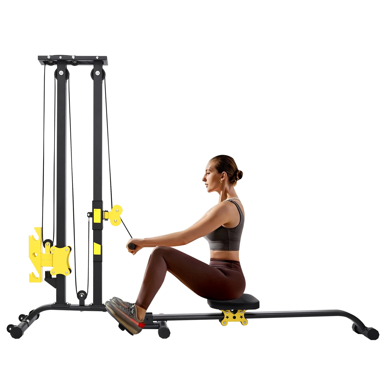 Unisex Station for Home Gym Multifunctional Equipmentfor Full Body Workout Fitness Rack Modes/Height Adjustable W/Backrest