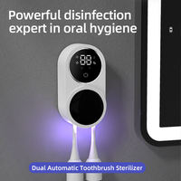 Mini Intelligent UV Toothbrush Sanitizer Holder, Wall Mounted UV Toothbrush Sanitizer Holder, Bathroom Toothbrush Sanitizer