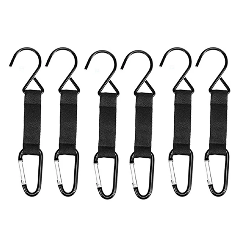 6 Pcs Fence Hooks For Baseball Bag, Hooks With Nylon Safety Buckles Fence Hooks For Outdoor Sports Baseball,Softball