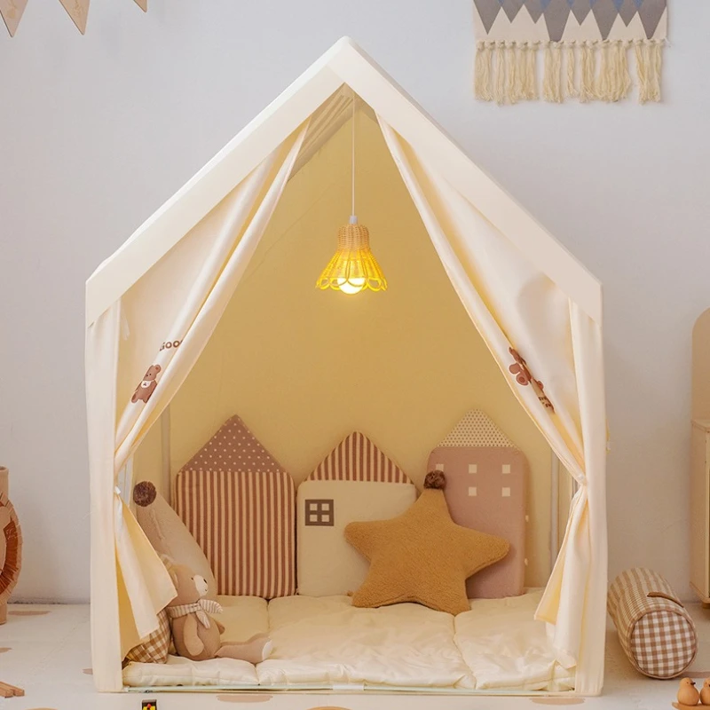 Crianças indoor brinquedo tenda jogo playhouse crianças tenda de segurança estável respirável meninas tendas casa bonito pano casas sem acessórios