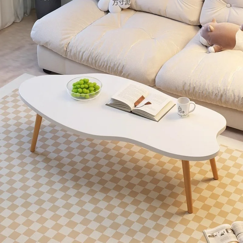 AOLIVIYA Tea Coffee Table Nightstand Storage Rack Sofa Corner Side End Stand Cloud Mini Low Rental Modern Simple Home