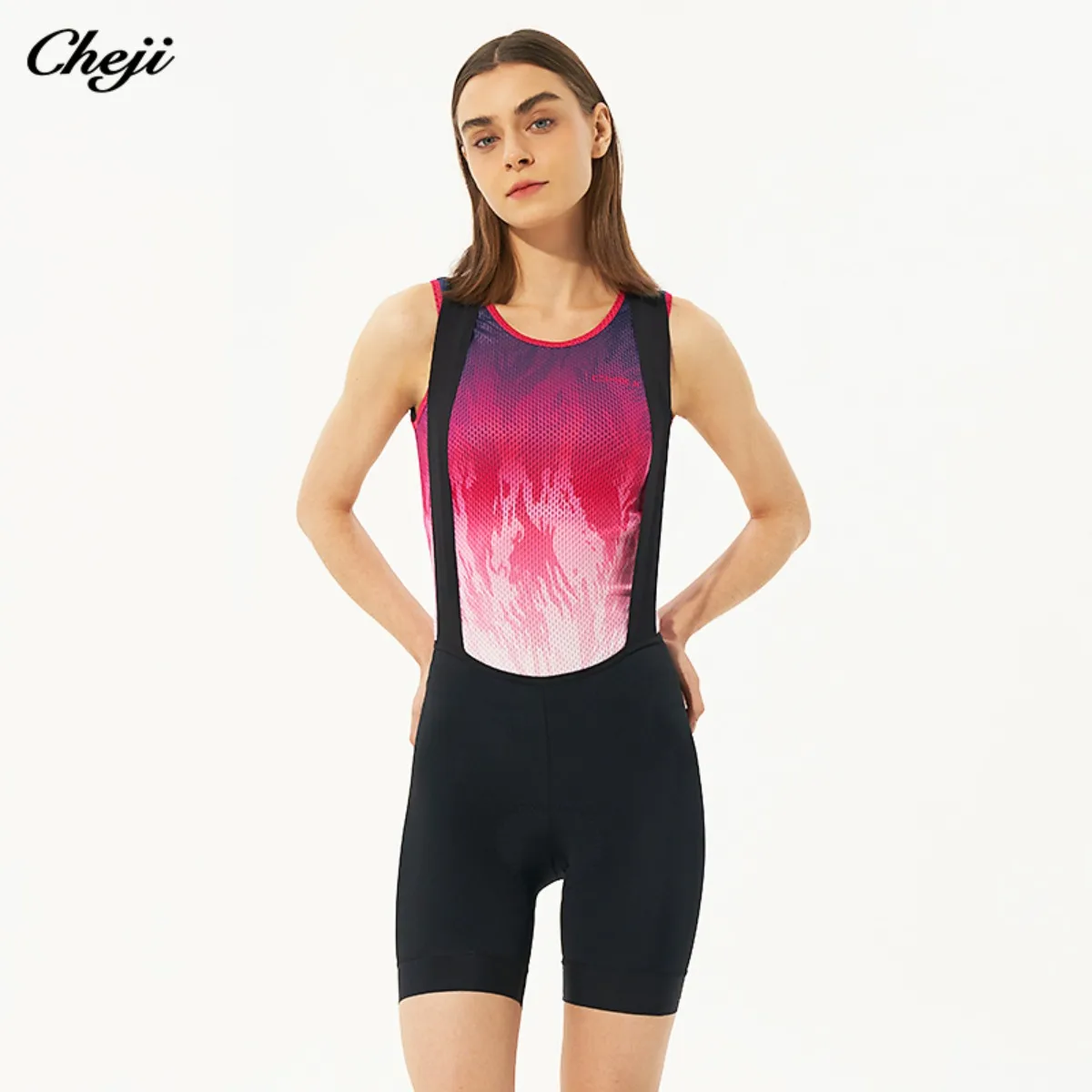 CHEJI Cycling Bib Shorts Women's 2024 Culotte Ciclismo Women Shorts Cycling Equipment Bike Sports Shorts Woman Quick Dry Spandex