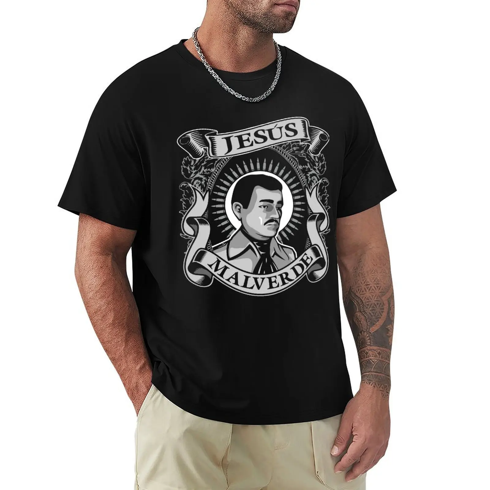 Jesus Malverde Mexican Hero Angel Of The Poor T-Shirt Holiday Outdoor T-Shirt